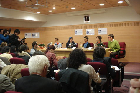 Hermana Presentación en la Rueda de prensa celebrada en el salón de actos de Clínica Santa Elena, en Madrid.