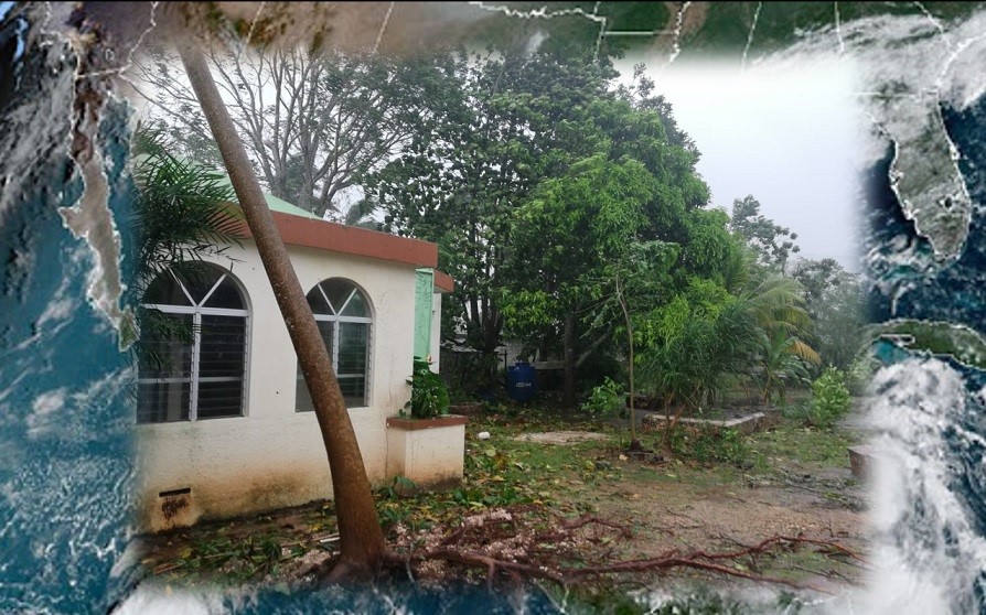 Destrozos ocasionados por el huracán Delta, en la Casa del Anciano Los Tres Reyes de Tizimín (Yucatán, México).