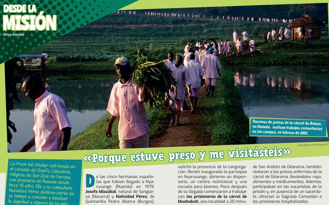 Reportaje en la revista Aguiluchos, revista dirigida a niños y jóvenes que pretende despertar el espíritu misionero y hacer llegar un mensaje de fraternidad y solidaridad, sobre todo con África.