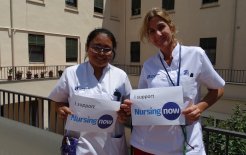 Dos enfermeras del Centro que se han adherido al programa Nursing Now