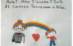 Dibujos y mensajes de niños y niñas de primaria