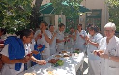 Celebración junto a todo el equipo humano del Centre Maria Gay de Girona. 