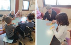 Actividades compartidas dentro del proyecto Grans Vincles, en la Residència Santa Maria del Tura.