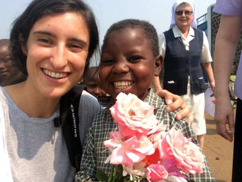 Gemma con Mapendo, un niño de Kamatongo