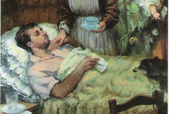 "Ya mañana descansaré", una pintura del artista Josep Lloveras.