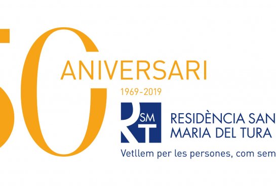 Logotipo del 50 aniversario de la Residència Santa Maria del Tura