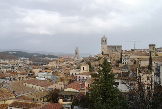 Vistas de Girona desde el Centre Geriàtric Maria Gay, el 23 de enero de 2020