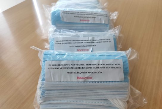 Donación de 250 mascarillas quirúrgicas a la Residencia San José