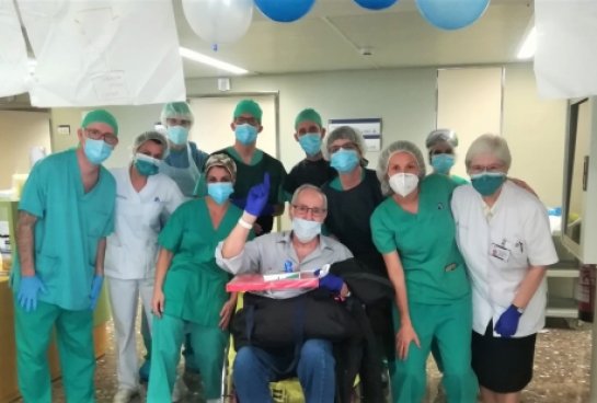 Damos el alta al Sr. Miquel después de 50 días de lucha contra el coronavirus