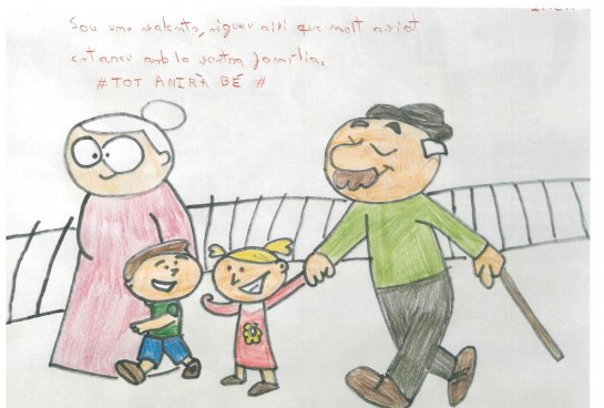 Dibujos y mensajes de niños y niñas de primaria