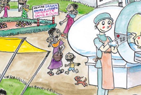 Ilustración de Pilarín Bayés para la "Pequeña historia de las Hermanas Veladoras de San José"