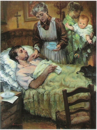 "Ya mañana descansaré", una pintura del artista Josep Lloveras.