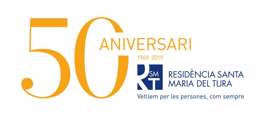 Logotipo del 50 aniversario de la Residència Santa Maria del Tura