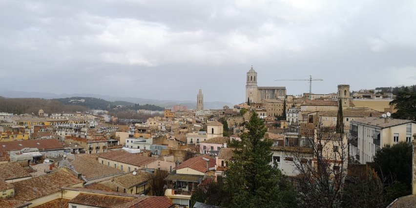 Vistas de Girona desde el Centre Geriàtric Maria Gay, el 23 de enero de 2020